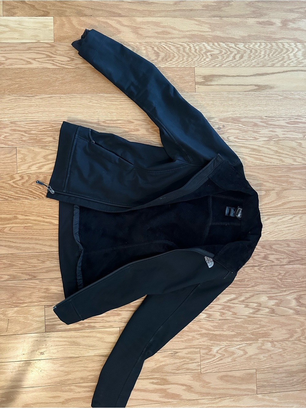 The North Face Black Softshell Jacket with White Logo